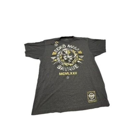 Ecko Unlimited Other - Men’s Ecko Unltd MMA New York City Grey and Yellow T-shirt Size XL Vntge